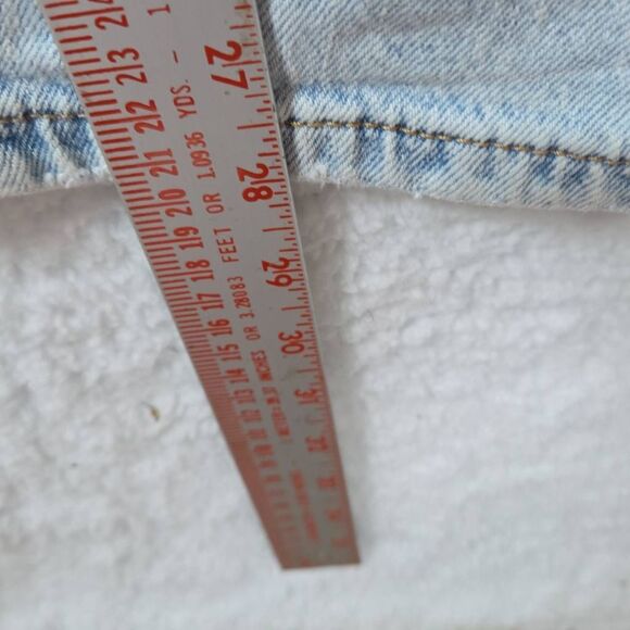 Aeropostale Women's Distressed Mid-rise Ankle Straight Denim Jeans Blue Size 14R - Picture 5 of 9